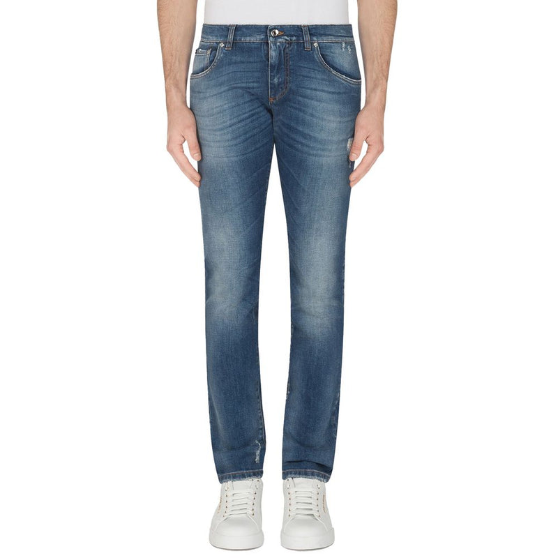 Blaue Baumwolljeans & Pant