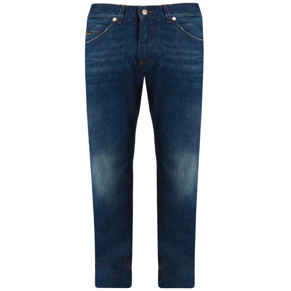 Jeans di cotone blu e pantalone