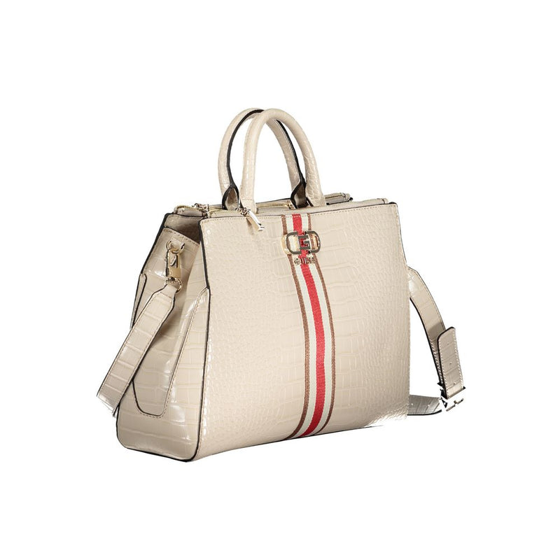 Beige Polyethylenhandtasche