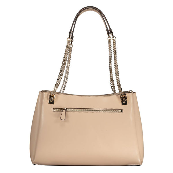 Beige Polyethylenhandtasche