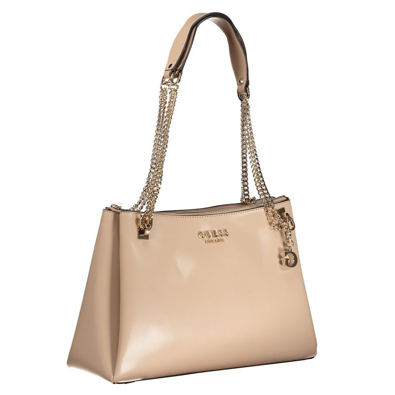 Beige Polyethylenhandtasche