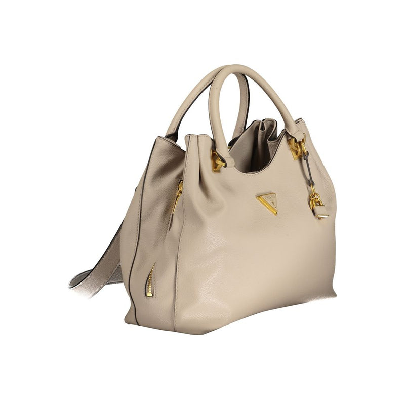 Beige Polyethylenhandtasche