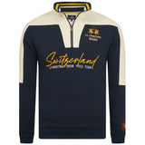 Blauer Baumwollpullover