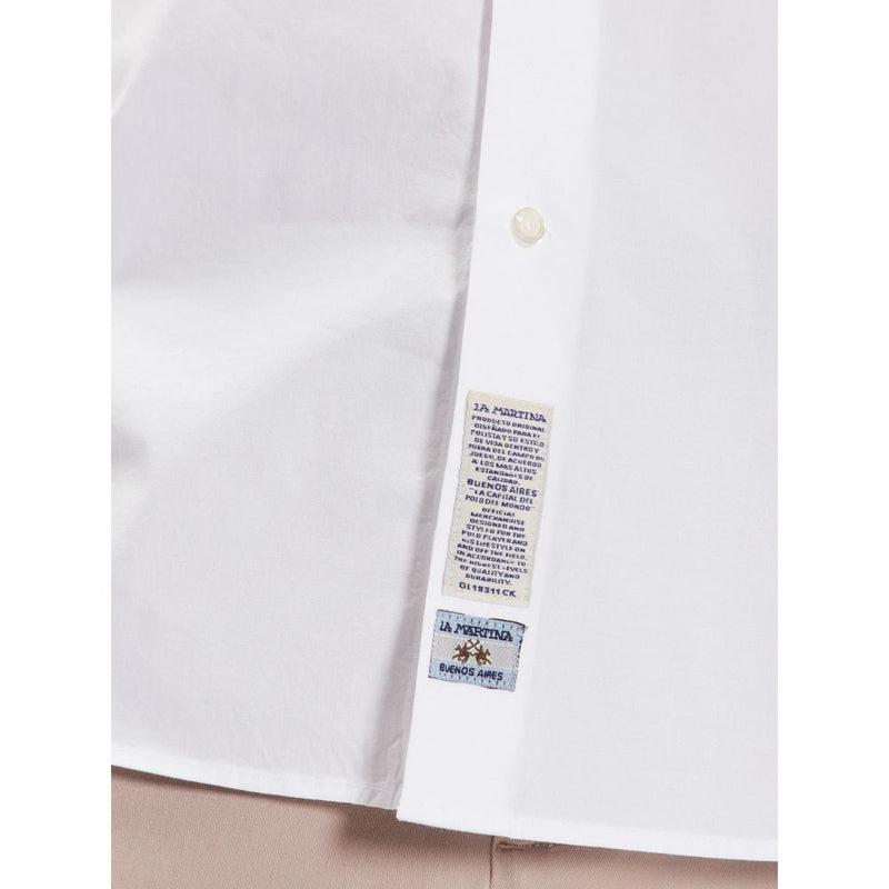 Camicia di cotone bianco