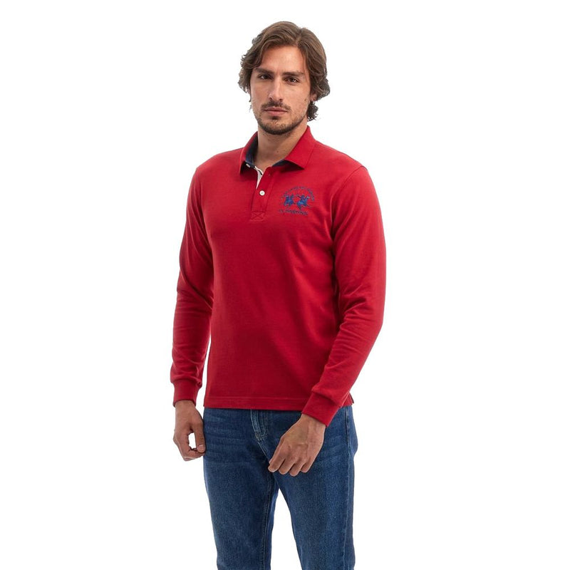 Polo de algodón rojo