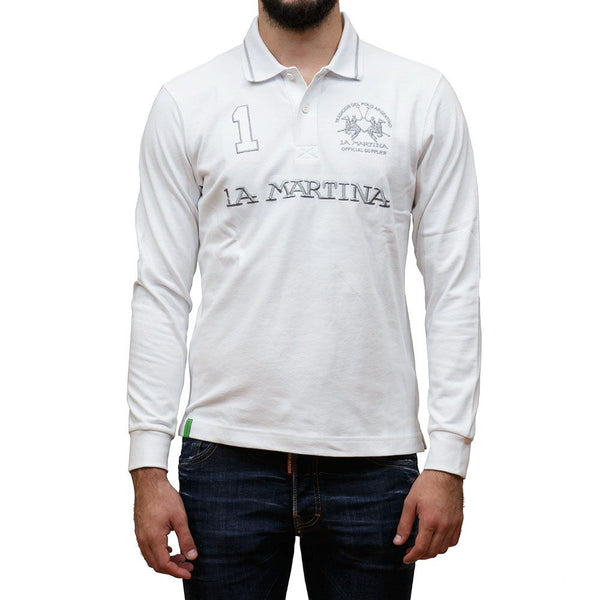 Polo de algodón blanco