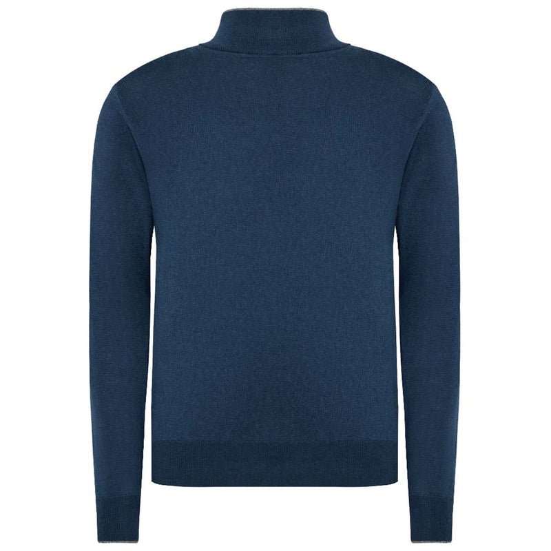 Blauer Acrylpullover