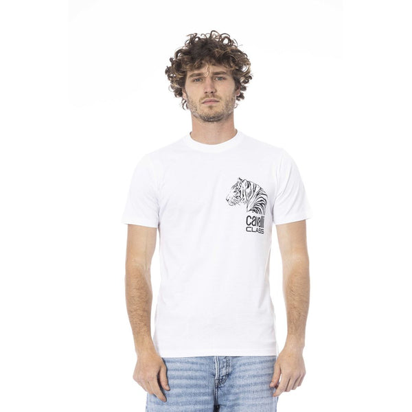 White Cotton Men T-Shirt