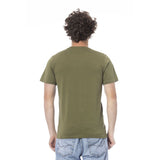 Green Cotton Men T-Shirt