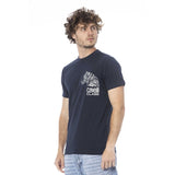 Blaues Baumwollt-Shirt