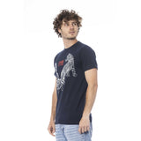 T-shirt di cotone blu