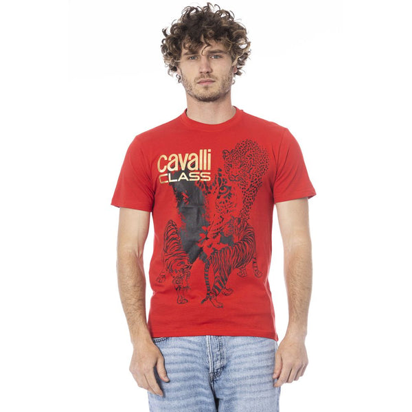 Red Cotton Men T-Shirt