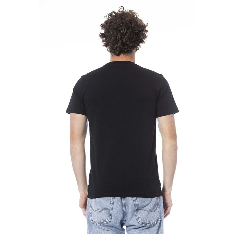 Black Cotton Men T-Shirt