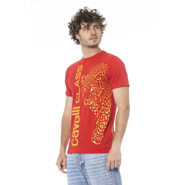 Red Cotton Men T-Shirt