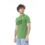 Green Cotton Men T-Shirt