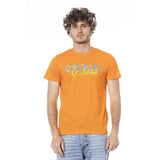 Orangefarbenes Baumwoll-T-Shirt