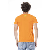 Orangefarbenes Baumwoll-T-Shirt