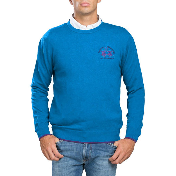 Maglione acrilico azzurro