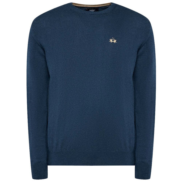 Maglione di cotone azzurro