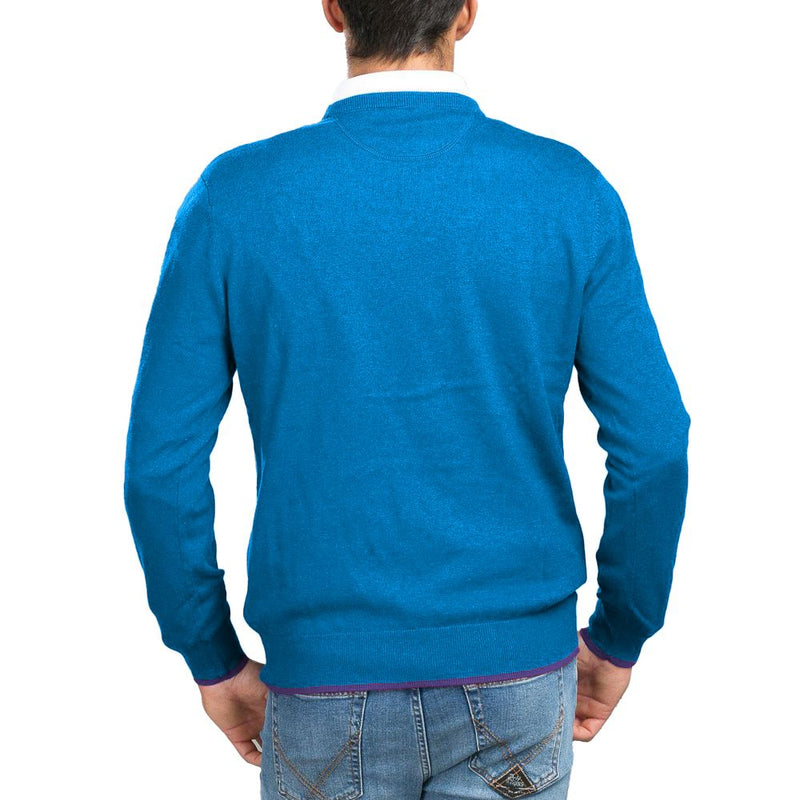 Maglione acrilico azzurro