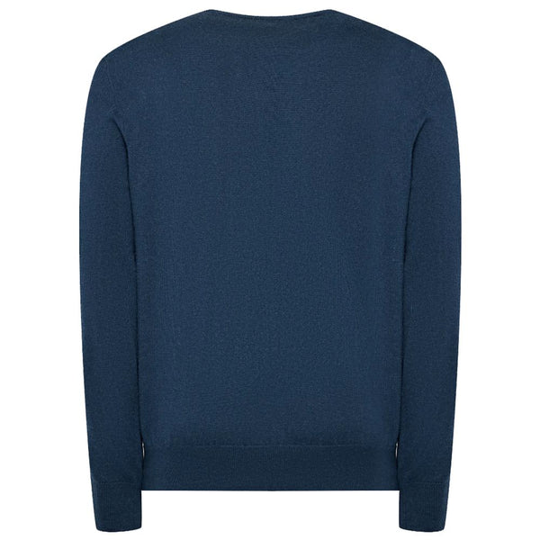 Hellblauer Baumwollpullover