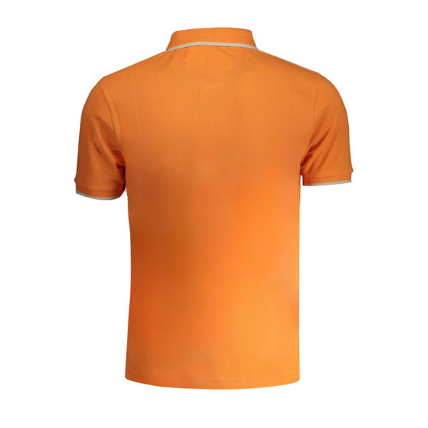 Orangefarbenes Baumwoll -Polo -Hemd