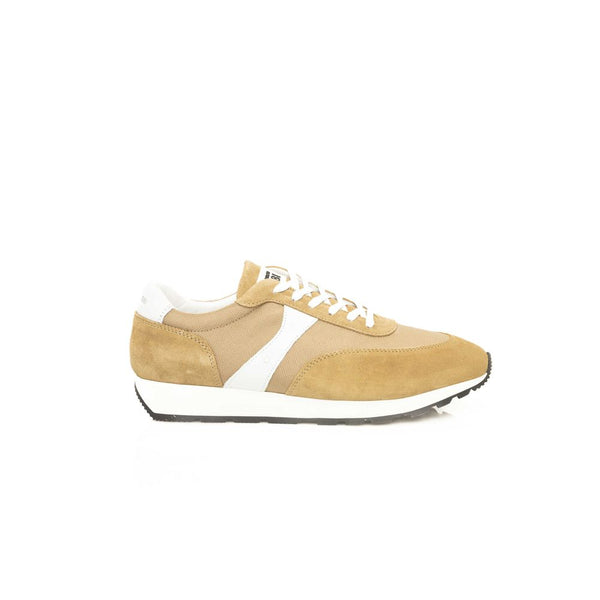 Sneaker en cuir de veau beige