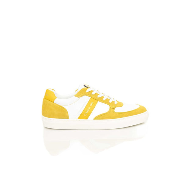 Sneaker en cuir de vache jaune