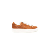 Sneaker en cuir de vache orange