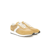 Beige Kalb Leder Sneaker