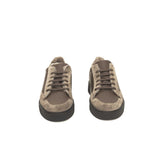 Sneaker en cuir de vache beige