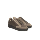 Sneaker en cuir de vache beige