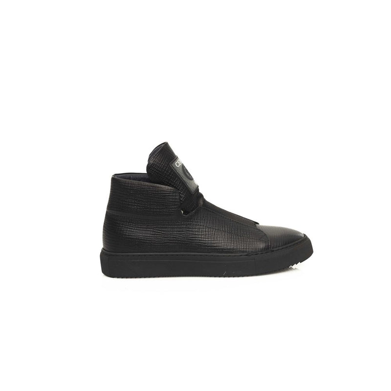 Sneaker en cuir de veau noir