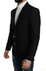 Blazer blu jacquard slim floreale