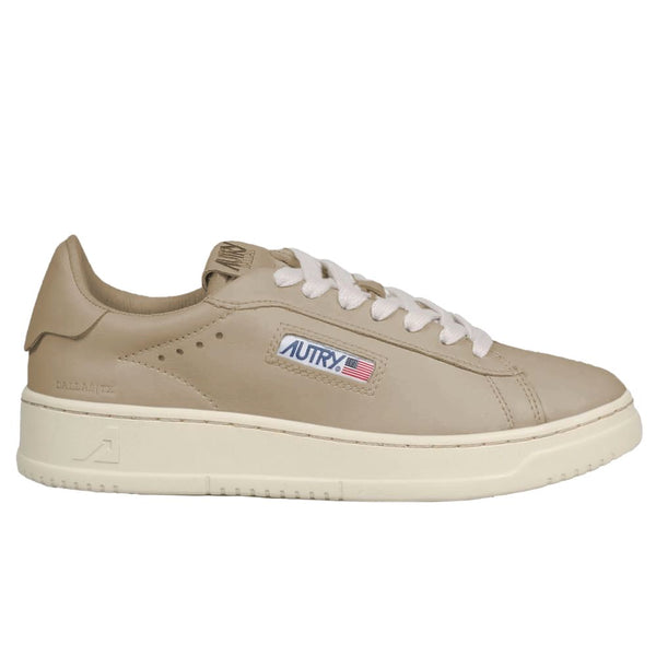 Zapatilla beige cuero di capra