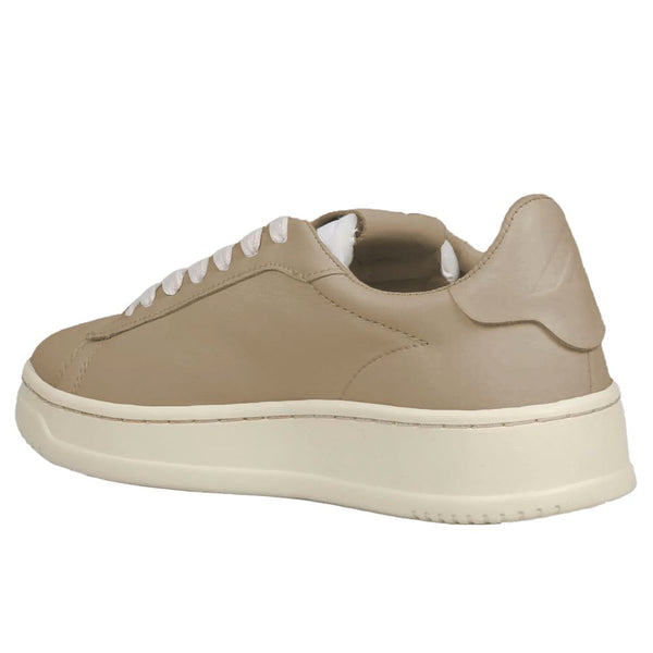 Zapatilla beige cuero di capra