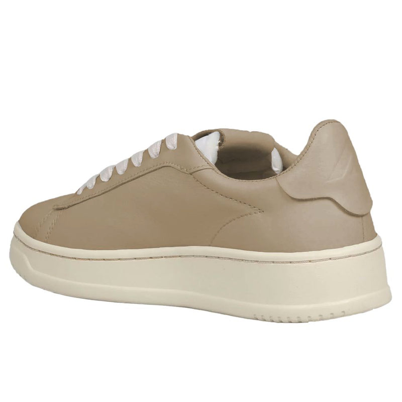 Beige Leder di Capra Sneaker