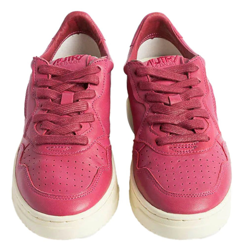 Sneaker Capra en cuir fuchsia Di capra