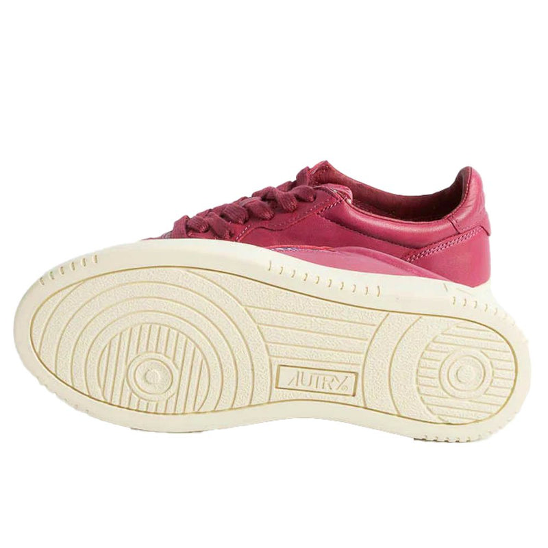 Sneaker Capra en cuir fuchsia Di capra