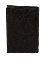 Brown 100% Caiman Mens Carte Holder Cleot Portefeuille