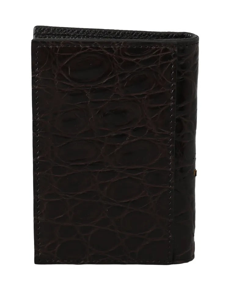 Brown 100% Caiman Mens Tearter Case Willet