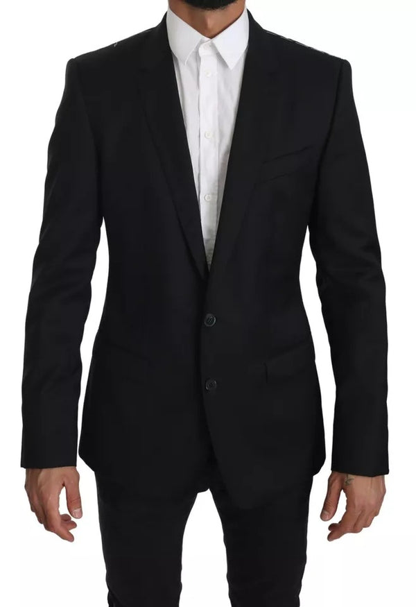 Giacca sottile nero cappotto martini blazer