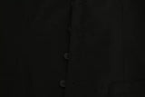 Black Wool Stretch Beistcoat Φυσικό φόρεμα γιλέκο