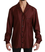 Schwarzes rotes Zickzackmuster Casual Shirt