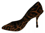 Braune Leopardenpony Haare Pumps Schuhe pumpt Schuhe