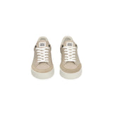 Sneaker en cuir de vache beige