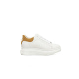 Sneaker en cuir de vache blanche