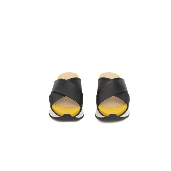 Black Calf Leather Women Sandal