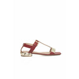 Red Goat Leather Women Sandal