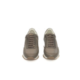 Sneaker en cuir de vache beige